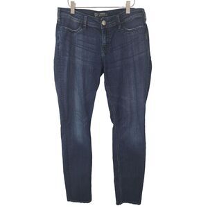 Silver Jeans 32X31 Womens Mid Rise Dark Wash Skinny Leg Faux Front Pockets